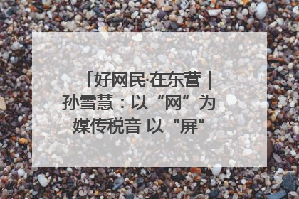 好网民·在东营｜孙雪慧：以“网”为媒传税音 以“屏”为介助发展