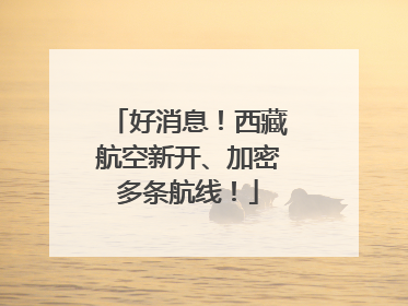 好消息！西藏航空新开、加密多条航线！