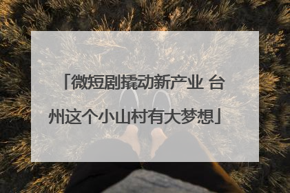 微短剧撬动新产业 台州这个小山村有大梦想