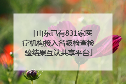 山东已有831家医疗机构接入省级检查检验结果互认共享平台