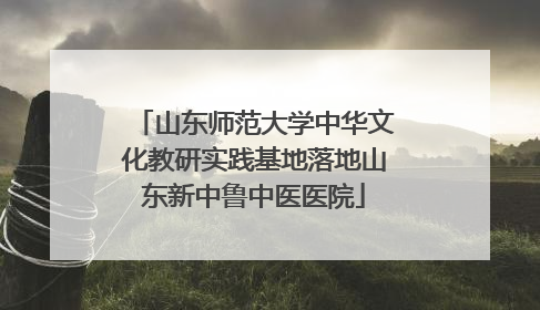 山东师范大学中华文化教研实践基地落地山东新中鲁中医医院