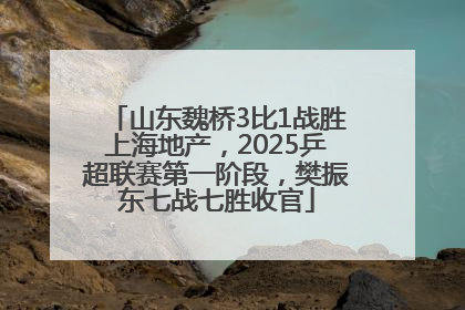 山东魏桥3比1战胜上海地产，2025乒超联赛第一阶段，樊振东七战七胜收官
