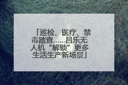 巡检、医疗、禁毒踏查……昌乐无人机“解锁”更多生活生产新场景