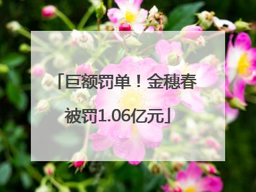 巨额罚单！金穗春被罚1.06亿元