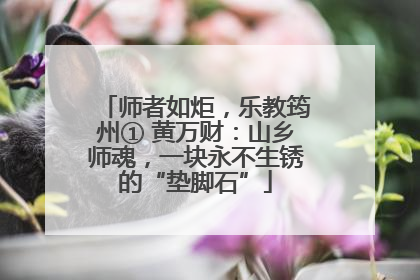 师者如炬，乐教筠州① 黄万财：山乡师魂，一块永不生锈的“垫脚石”