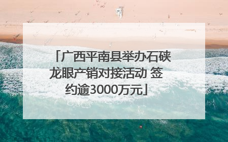 广西平南县举办石硖龙眼产销对接活动 签约逾3000万元
