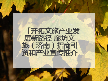 开拓文旅产业发展新路径 廊坊文旅（济南）招商引资和产业宣传推介活动举行