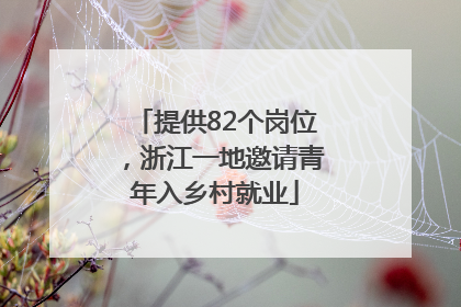 提供82个岗位，浙江一地邀请青年入乡村就业