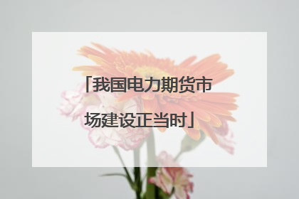 我国电力期货市场建设正当时