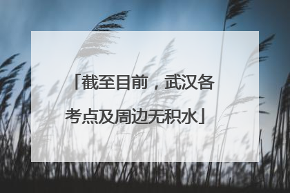 截至目前，武汉各考点及周边无积水