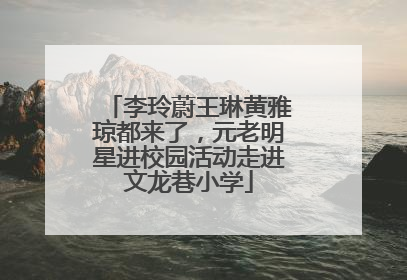 李玲蔚王琳黄雅琼都来了，元老明星进校园活动走进文龙巷小学