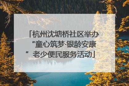 杭州沈塘桥社区举办“童心筑梦·银龄安康”老少便民服务活动