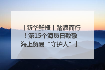 新华鲜报丨踏浪而行！第15个海员日致敬海上贸易“守护人”