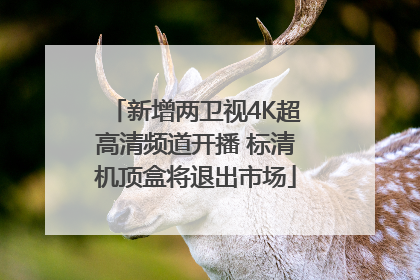 新增两卫视4K超高清频道开播 标清机顶盒将退出市场