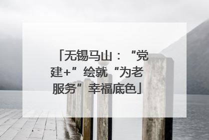 无锡马山：“党建+”绘就“为老服务”幸福底色
