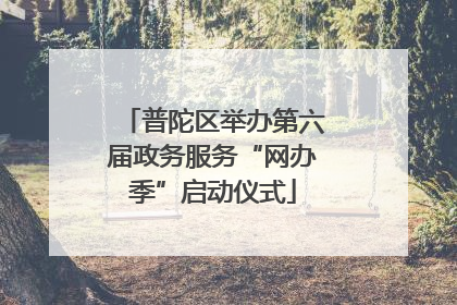 普陀区举办第六届政务服务“网办季”启动仪式