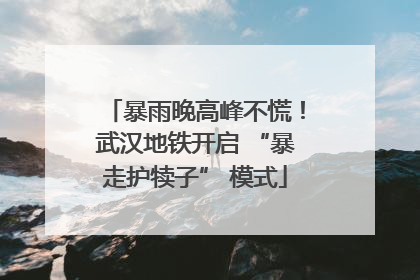 暴雨晚高峰不慌！武汉地铁开启 “暴走护犊子” 模式