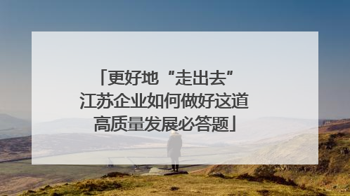 更好地“走出去” 江苏企业如何做好这道高质量发展必答题