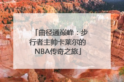 曲径通巅峰：步行者主帅卡莱尔的NBA传奇之旅