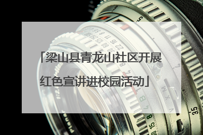 梁山县青龙山社区开展红色宣讲进校园活动