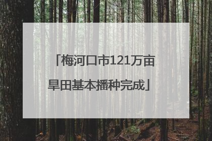 梅河口市121万亩旱田基本播种完成