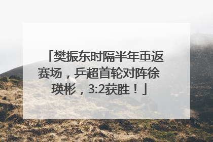 樊振东时隔半年重返赛场，乒超首轮对阵徐瑛彬，3:2获胜！