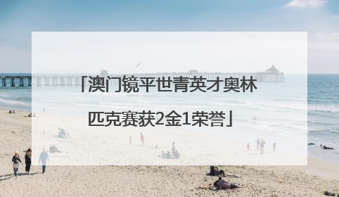 澳门镜平世青英才奥林匹克赛获2金1荣誉