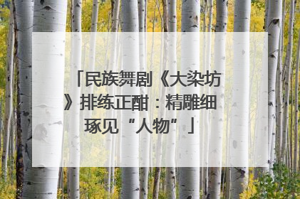 民族舞剧《大染坊》排练正酣：精雕细琢见“人物”