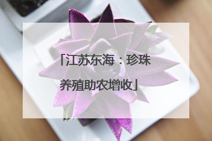 江苏东海：珍珠养殖助农增收