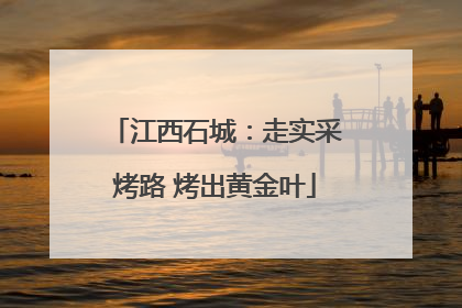 江西石城：走实采烤路 烤出黄金叶