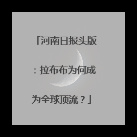 河南日报头版：拉布布为何成为全球顶流？