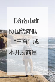 济南市政协围绕降低“三育”成本开展商量