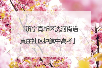 济宁高新区洸河街道黄庄社区护航中高考