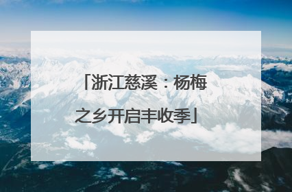浙江慈溪：杨梅之乡开启丰收季
