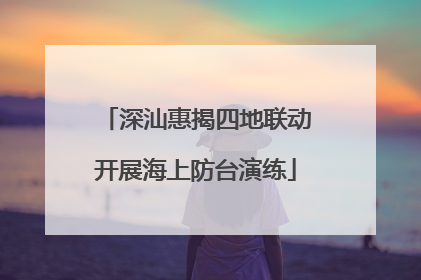 深汕惠揭四地联动开展海上防台演练