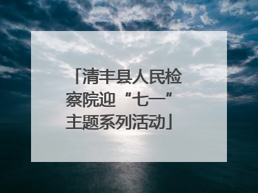清丰县人民检察院迎“七一”主题系列活动