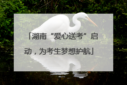 湖南“爱心送考”启动，为考生梦想护航