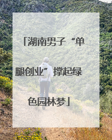 湖南男子“单腿创业”撑起绿色园林梦