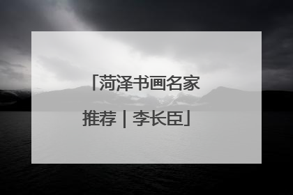 菏泽书画名家推荐｜李长臣