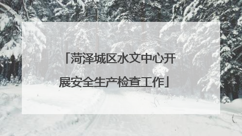 菏泽城区水文中心开展安全生产检查工作