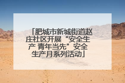 肥城市新城街道赵庄社区开展“安全生产 青年当先”安全生产月系列活动