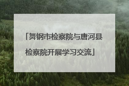 舞钢市检察院与唐河县检察院开展学习交流