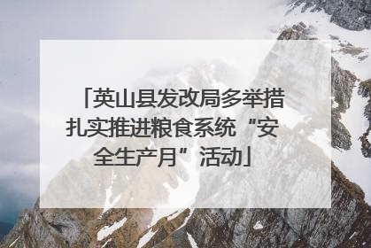 英山县发改局多举措扎实推进粮食系统“安全生产月”活动