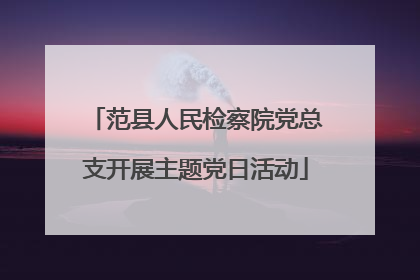范县人民检察院党总支开展主题党日活动