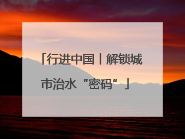 行进中国丨解锁城市治水“密码”