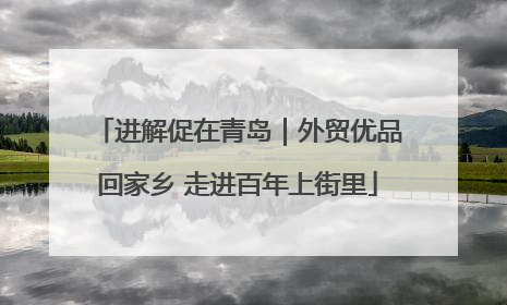 进解促在青岛｜外贸优品回家乡 走进百年上街里