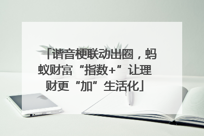 谐音梗联动出圈，蚂蚁财富“指数+”让理财更“加”生活化