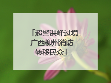 超警洪峰过境 广西柳州消防转移民众