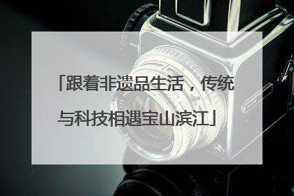 跟着非遗品生活，传统与科技相遇宝山滨江