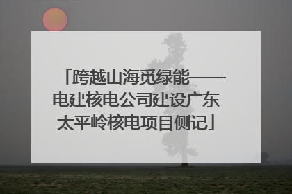 跨越山海觅绿能——电建核电公司建设广东太平岭核电项目侧记